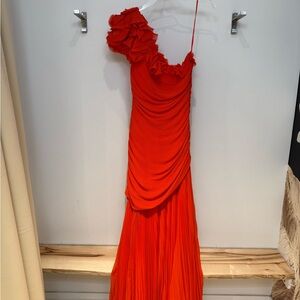 Mignon Vibrant Red One-Shoulder Dress